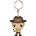 The Walking Dead POP! Vinyl porte-clés Rick Grimes Blood Spatter 4 cm