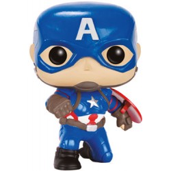 Captain America Civil War POP! Vinyl Bobble Head Captain America (Action Pose) 9 cm