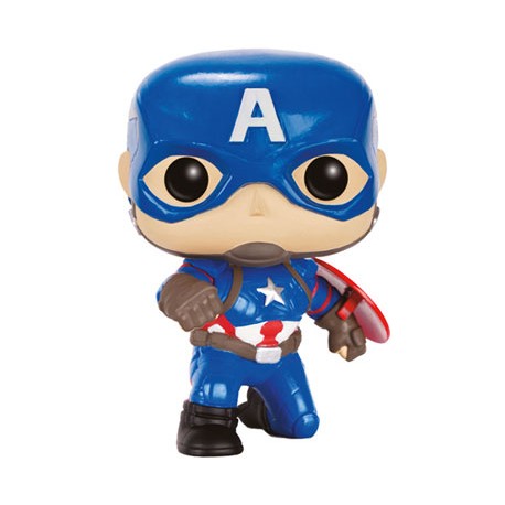 Captain America Civil War POP! Vinyl Bobble Head Captain America (Action Pose) 9 cm