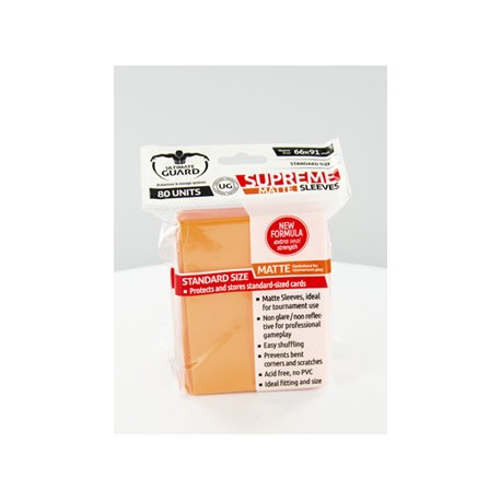 Ultimate Guard 80 pochettes Supreme Sleeves taille standard Orange Mat