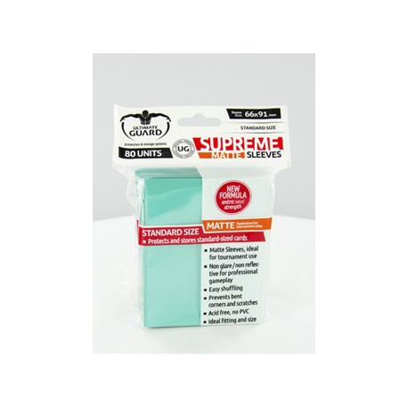 Ultimate Guard 80 pochettes Supreme Sleeves taille standard Turquoise Mat