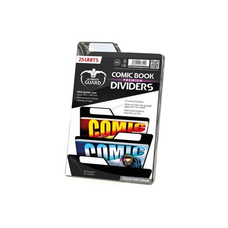 Ultimate Guard 25 intercalaires pour Comics Premium Comic Book Dividers Noir