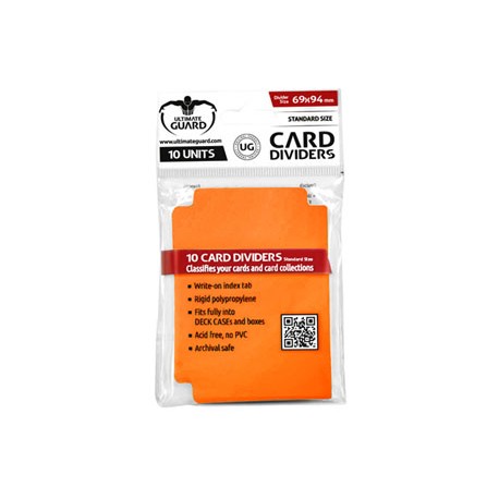 Ultimate Guard 10 intercalaires pour cartes Card Dividers taille standard Orange