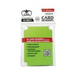 Ultimate Guard 10 intercalaires pour cartes Card Dividers taille standard Vert Clair