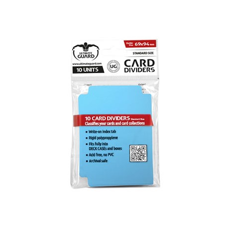 Ultimate Guard 10 intercalaires pour cartes Card Dividers taille standard Bleu Clair