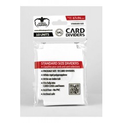 Ultimate Guard 10 intercalaires pour cartes Card Dividers taille standard Blanc