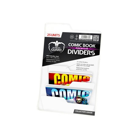 Ultimate Guard 25 intercalaires pour Comics Premium Comic Book Dividers Blanc