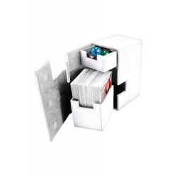 Ultimate Guard boîte pour cartes Flip´n´Tray Deck Case 80+ taille standard XenoSkin Blanc