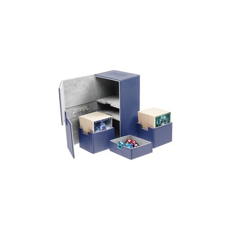 Ultimate Guard boîte pour cartes Twin Flip´n´Tray Deck Case 200+ taille standard XenoSkin Bleu