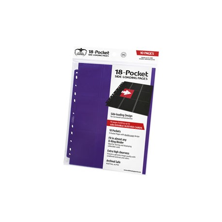 Ultimate Guard 18-Pocket Pages Side-Loading Violet (10)