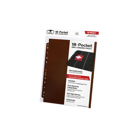 Ultimate Guard 18-Pocket Pages Side-Loading Marron (10)