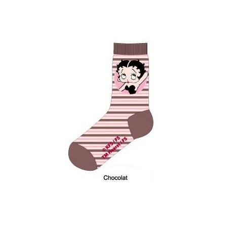 chaussette betty boop chocolat