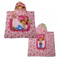 cape de bain , poncho charlotte aux fraises