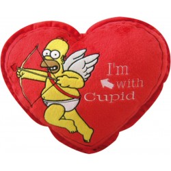 coussin simpsons saint valentin i'm with cupid