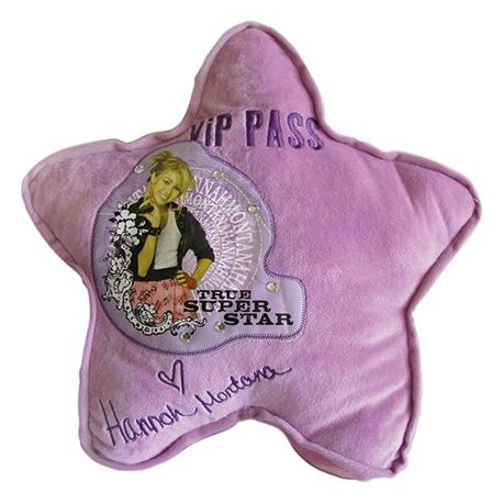 coussin étoile hannah montana