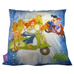 coussin winx bleu claire