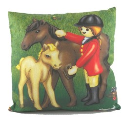 coussin playmobil : l'ecuyer