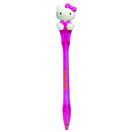 stylo bille rose hello kitty figurine frappeur lumineux