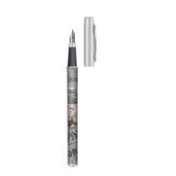 stylo plume kaporal patch gris clair