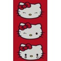 drap de bain hello kitty rouge