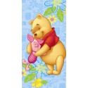 drap de plage winnie l'ourson avec sac filet