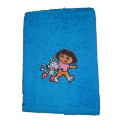 serviette éponge dora bleu