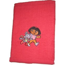 serviette éponge dora rouge