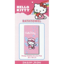 drap de bain hello kitty bubble douche pink