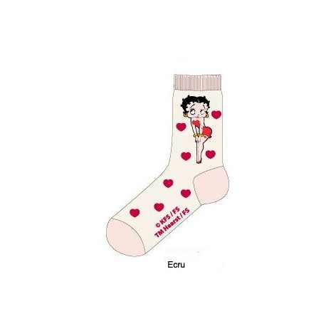 chaussette betty boop ecru