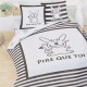 housse de couette happy bunny pire que toi 240 x 220 avec taie